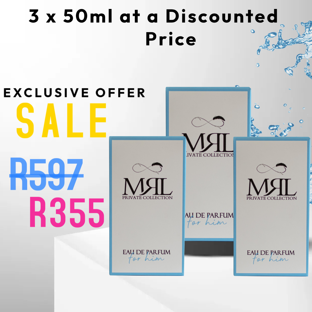 INSPIRED FRAGRANCE : MEN's 3 x 50ml At a Discounted Price