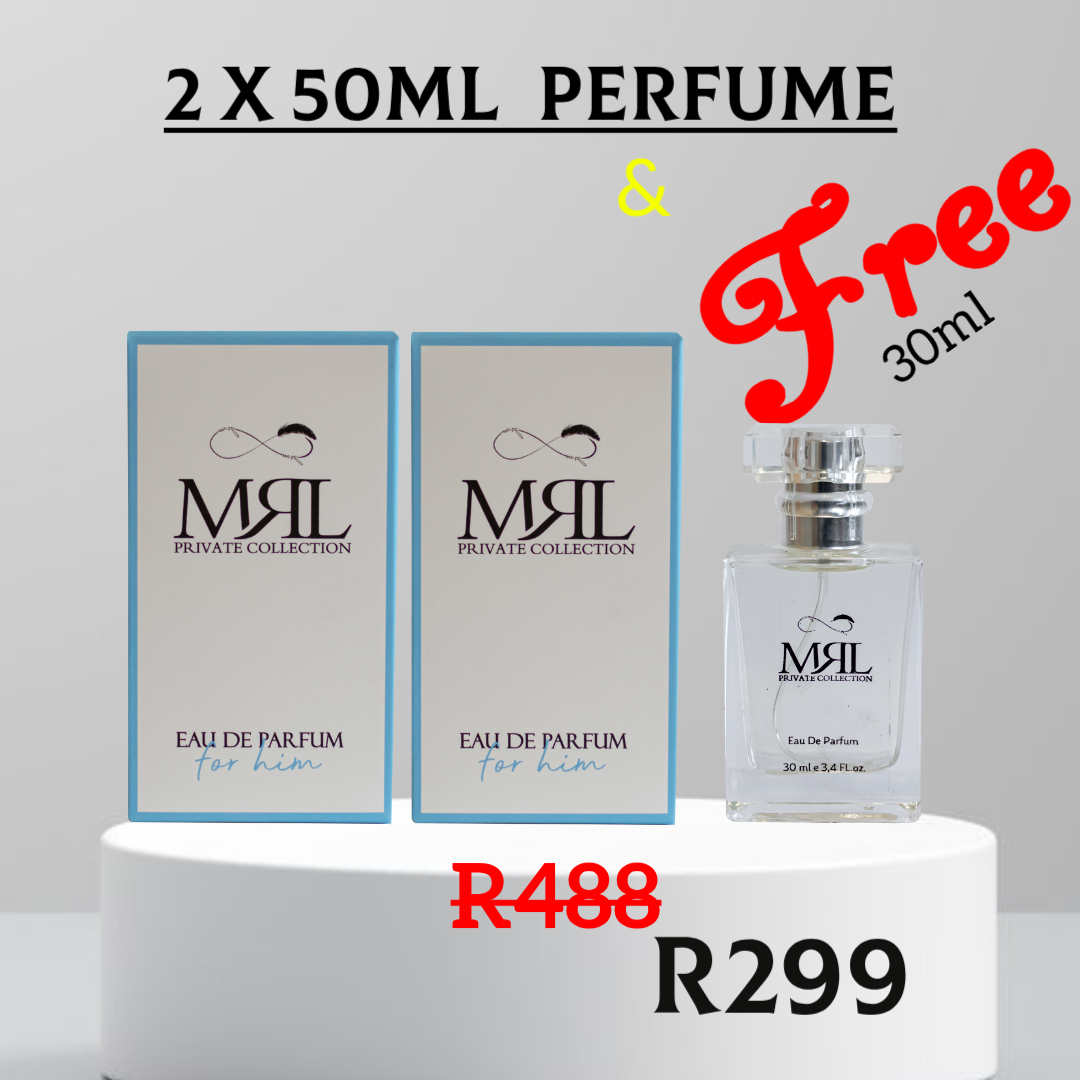 INSPIRED FRAGRANCE : MEN's 2 x 50ml At a Discounted price Plus FREE 30ml