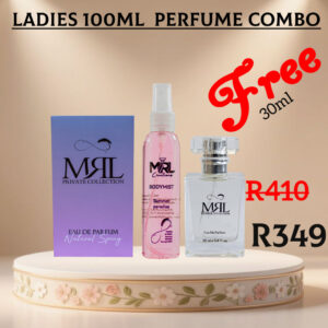 INSPIRED FRAGRANCE : LADIES 100ml,30ML PERFUME PLUS HAIR & BODY MIST COMBO